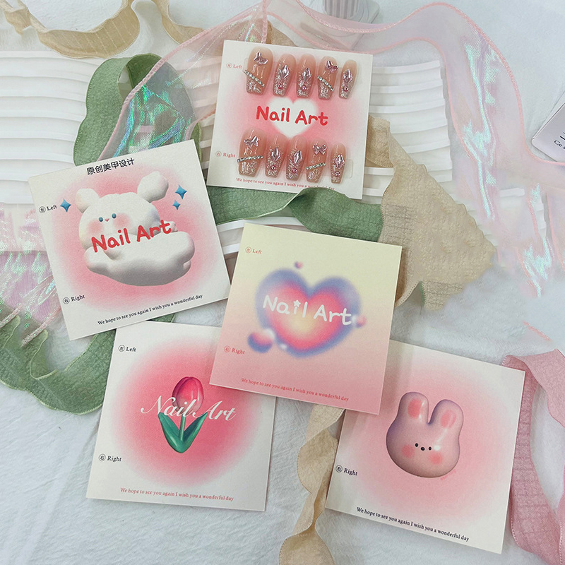 Nail Art Rame - 50Pcs 6.5x6.5cm 8x8cm Press On Nail