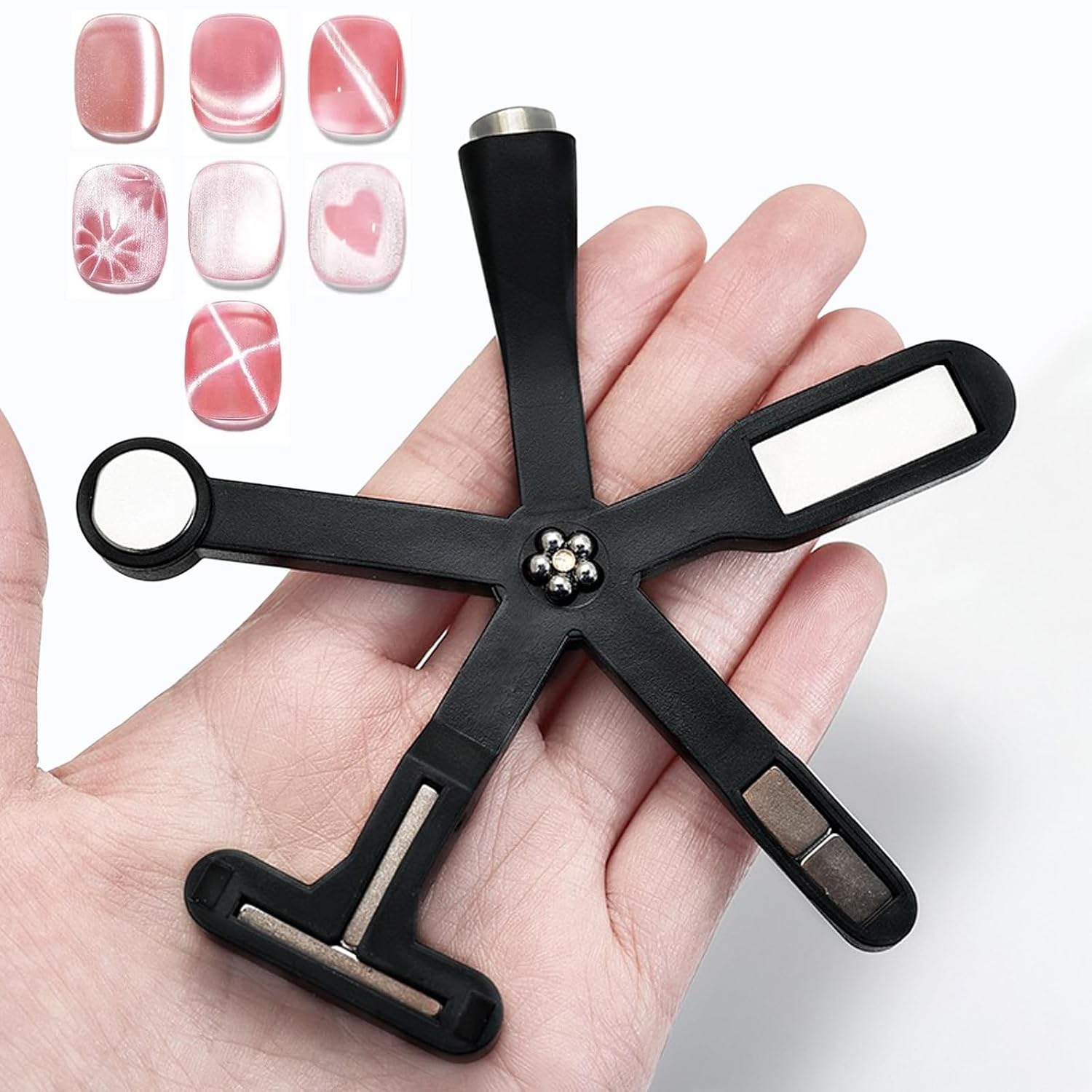 Nail Art Maroon - YIKOOLIN 6-in-1 Nail Art Magnet Set