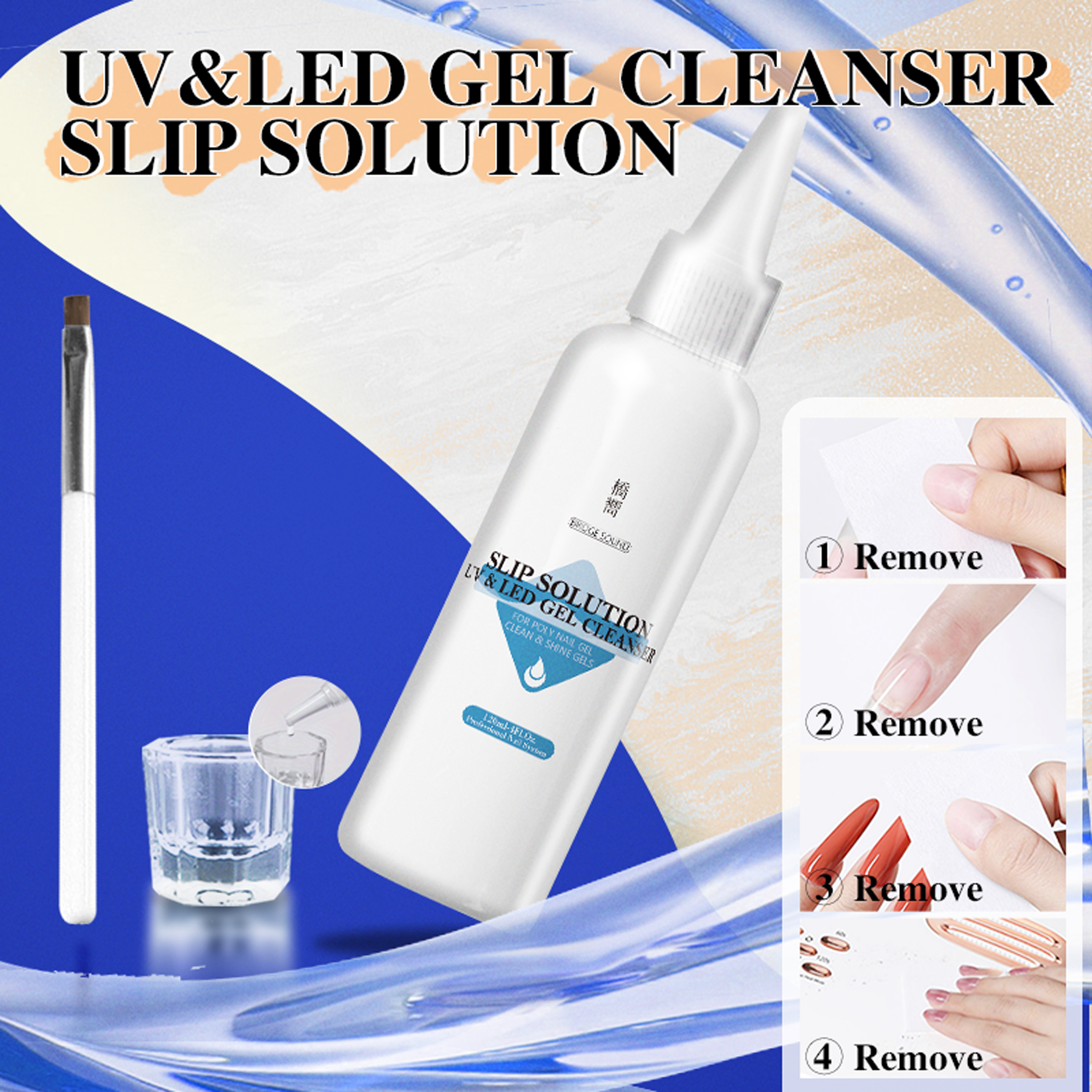 120ml Poly Nail Gel Slip Solut - огляд і ціна Polygel Nail Kit