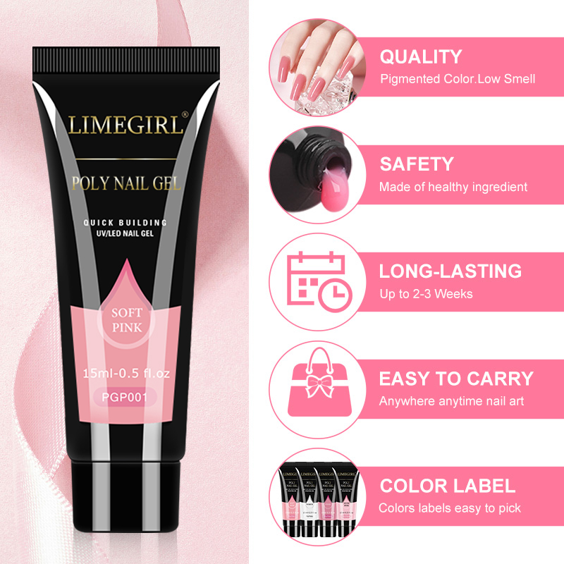 LIMEGIRL Poly Nail Gel Set Wit - огляд і ціна Polygel Nail Kit