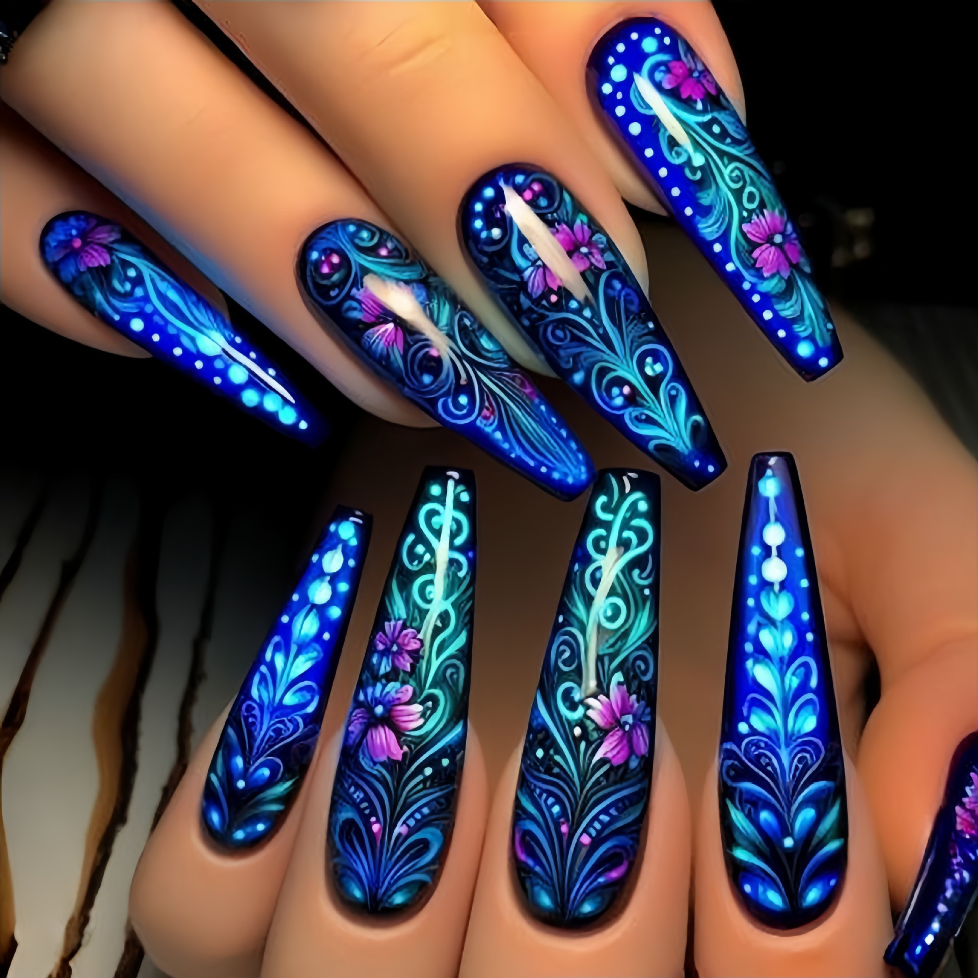 24pcs/set Medium long fake nai - огляд і ціна Nail Art Press On