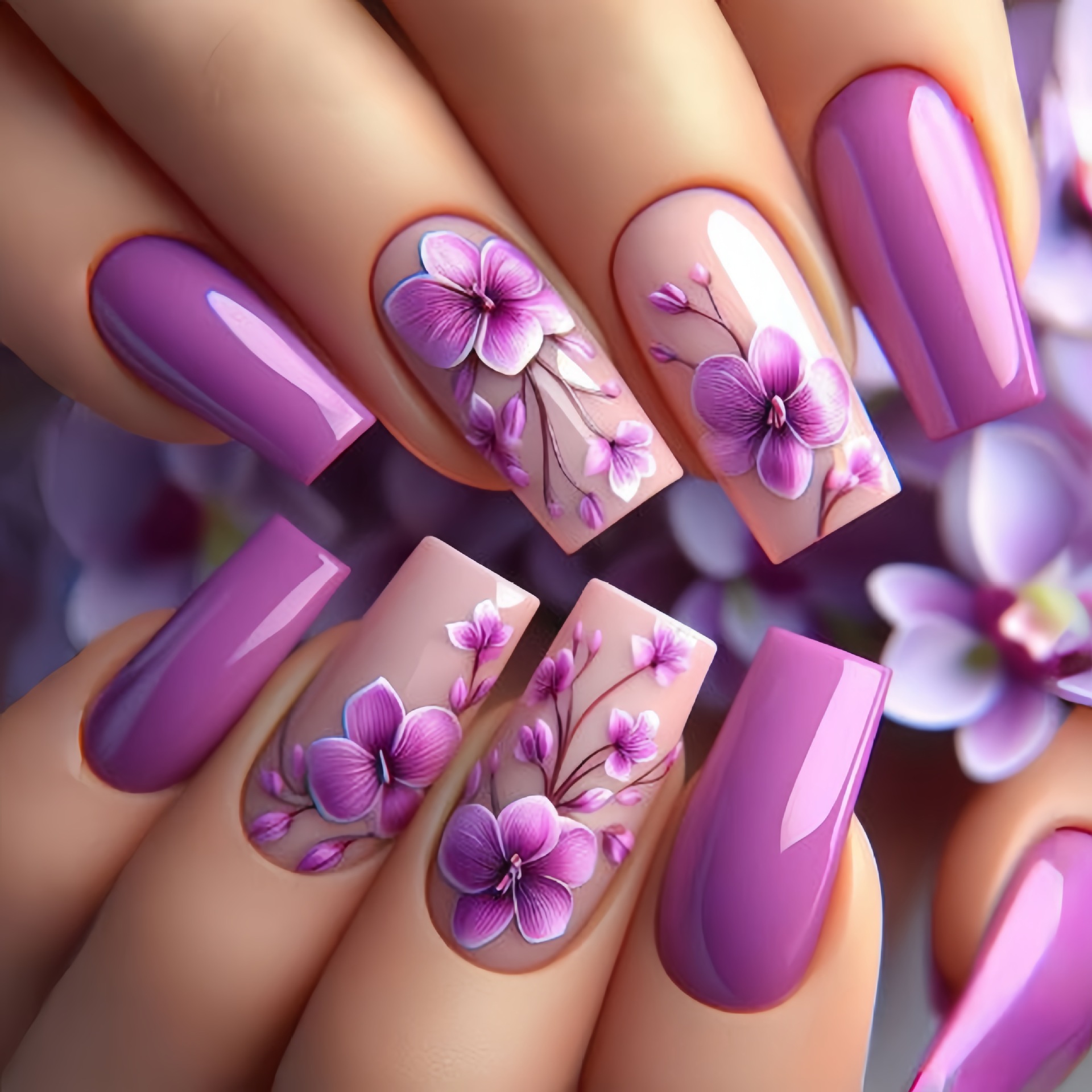 24pcs/set Medium long fake nai - огляд і ціна Nail Art Press On