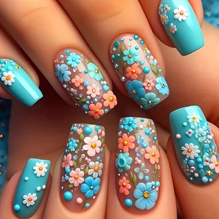 24pcs/set Medium long fake nai - огляд і ціна Nail Art Press On