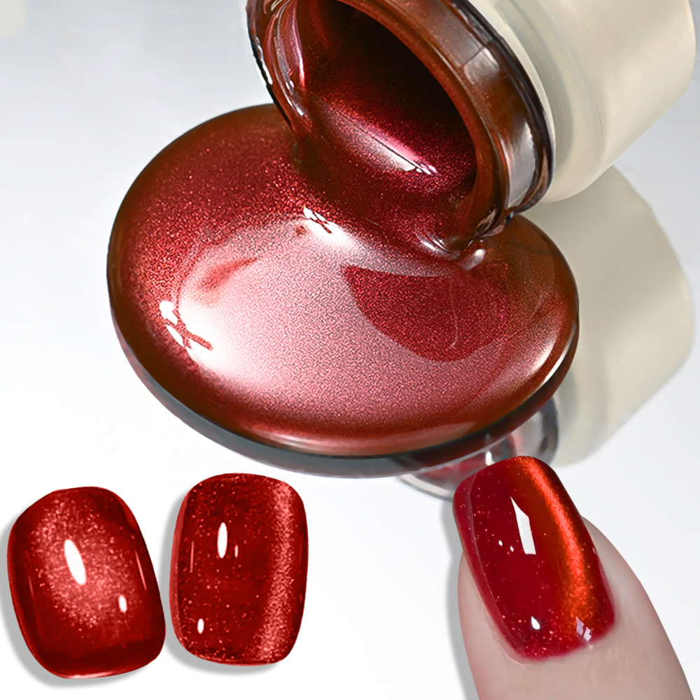 8ml Ruby Red Cat Eye Gel Nail  - огляд і ціна Nail Art Red