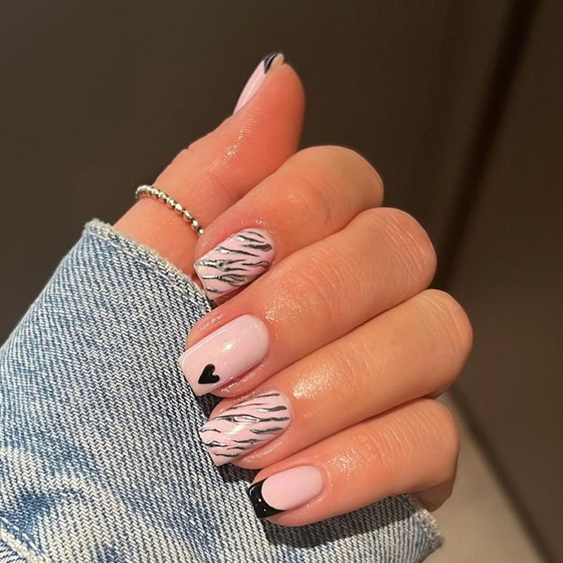 24Pcs French Color Simple Fash - огляд і ціна Nail Art French Nails