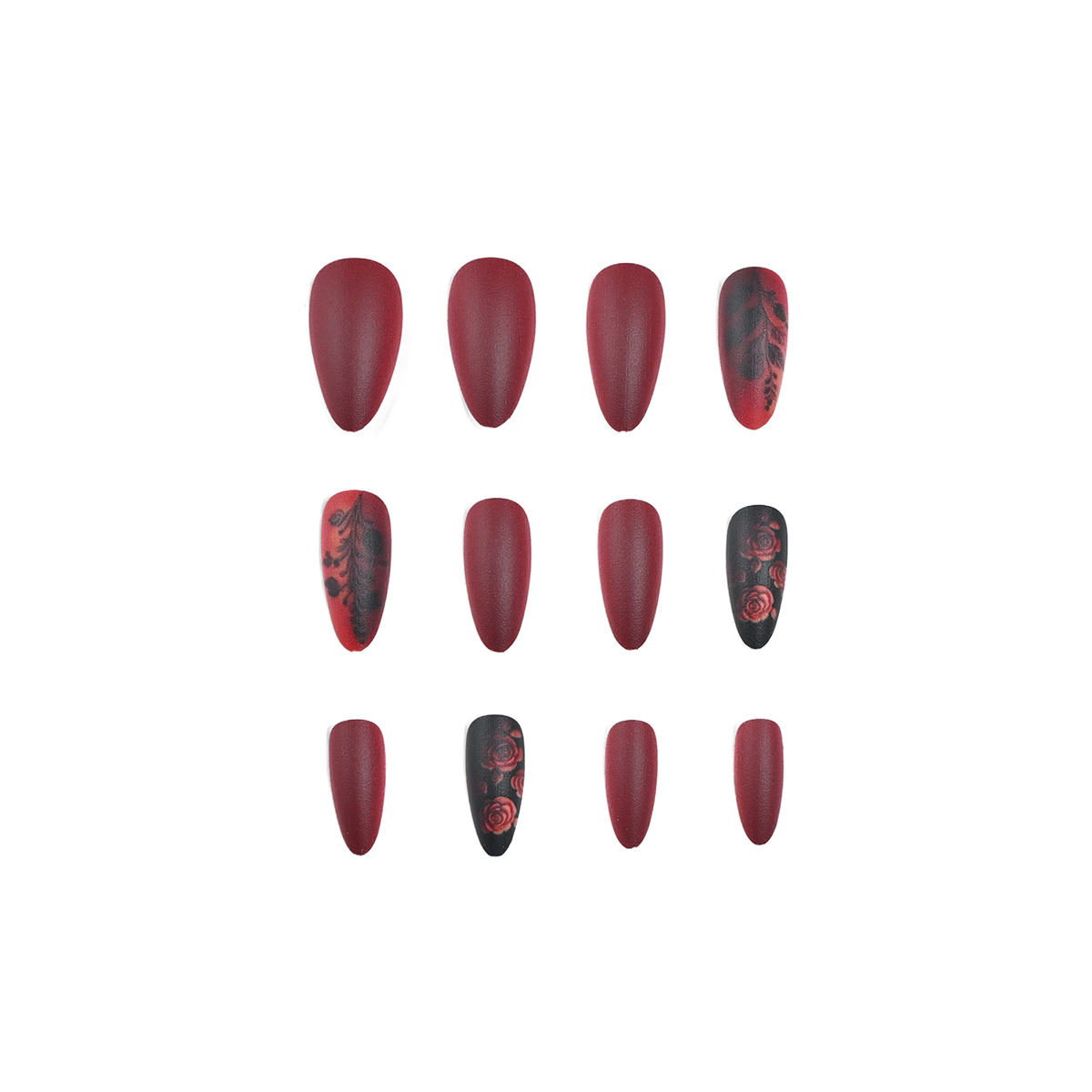 24 pieces of long almond-shape - огляд і ціна Nail Art Red