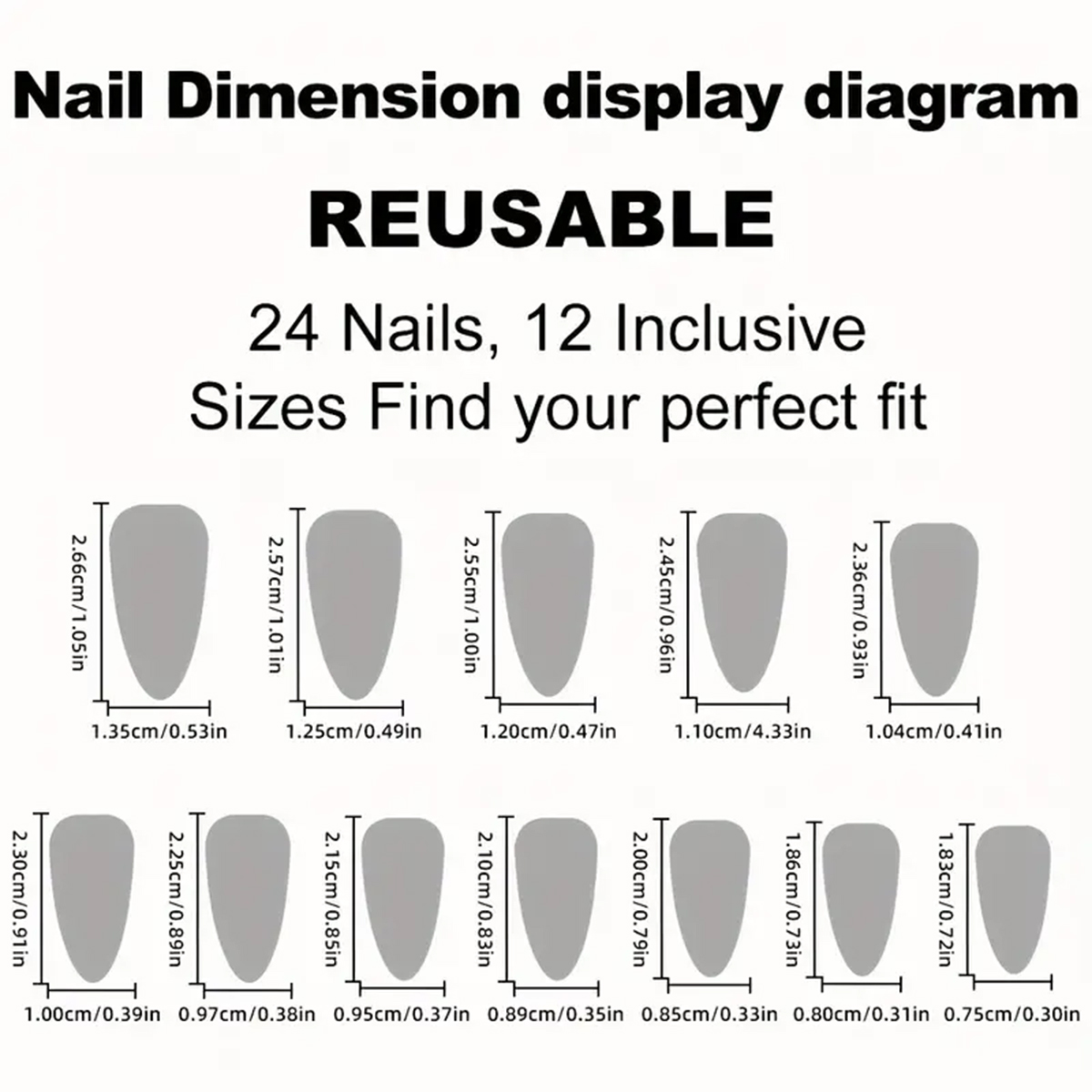 24 pieces of long almond-shape - огляд і ціна Nail Art Red