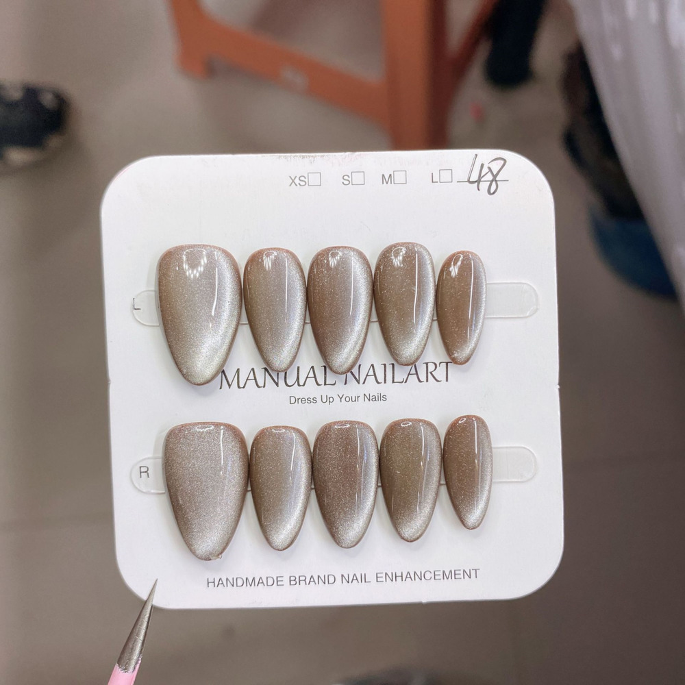 10pc French Almond Shape Cat's - огляд і ціна Nail Art French Nails
