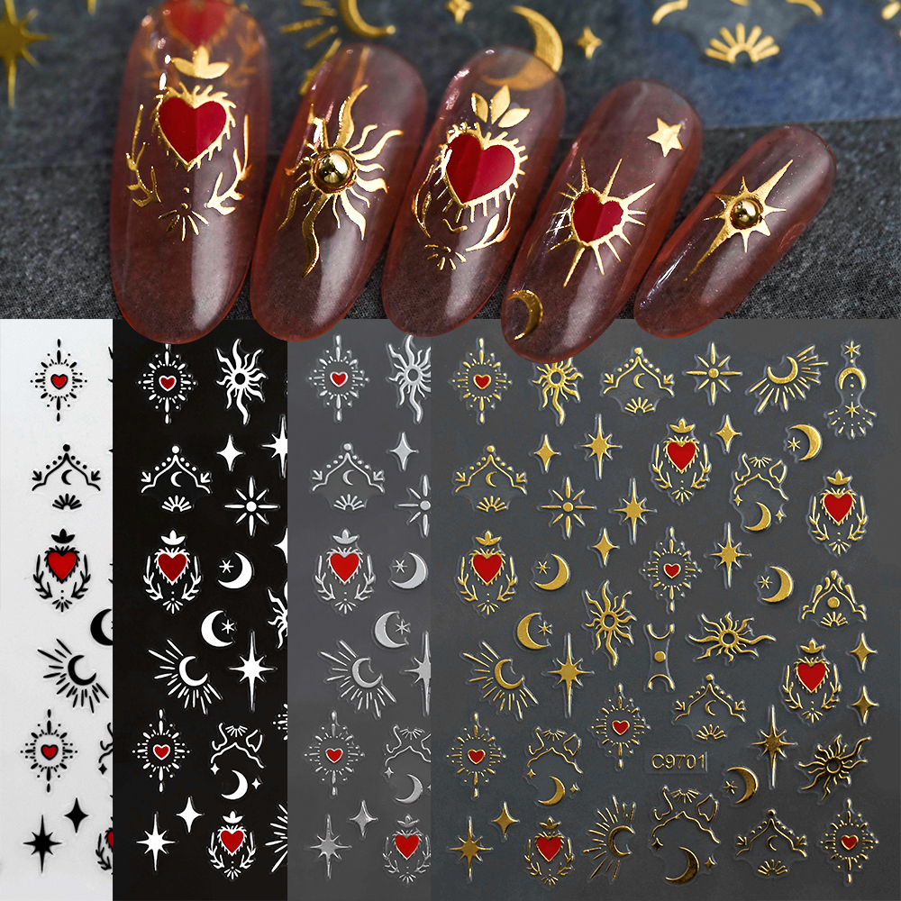 8Pcs Red Heart Nail Stickers 3 - огляд і ціна Nail Art Zelda
