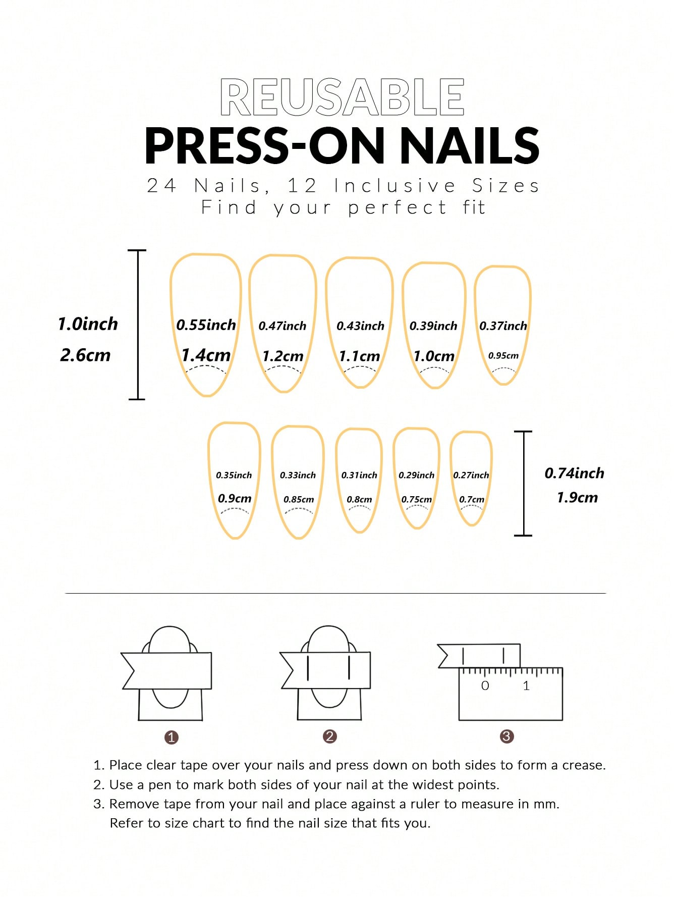 French Sakura Press On Nails 2 - огляд і ціна Nail Art French Nails