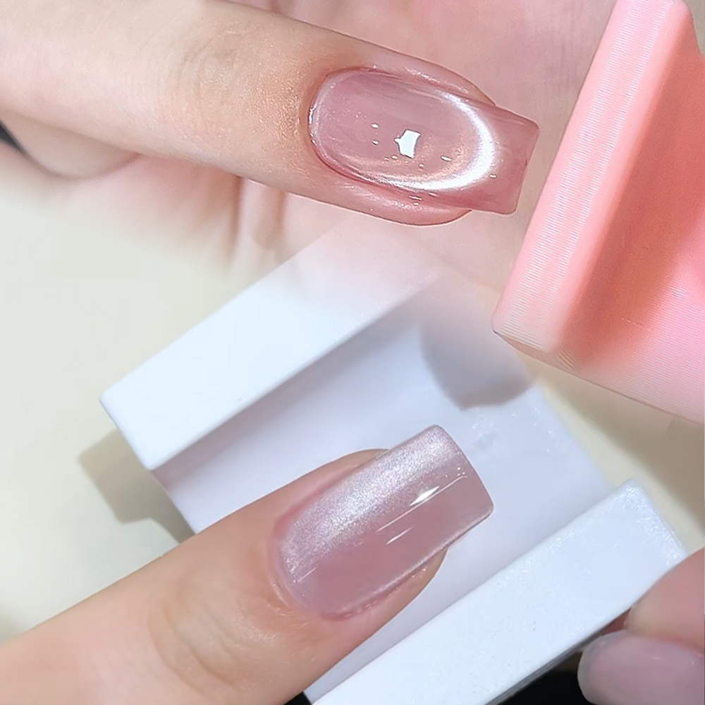 5D U-shaped French Cat Eye Nai - огляд і ціна Nail Art Cat Eye Pink