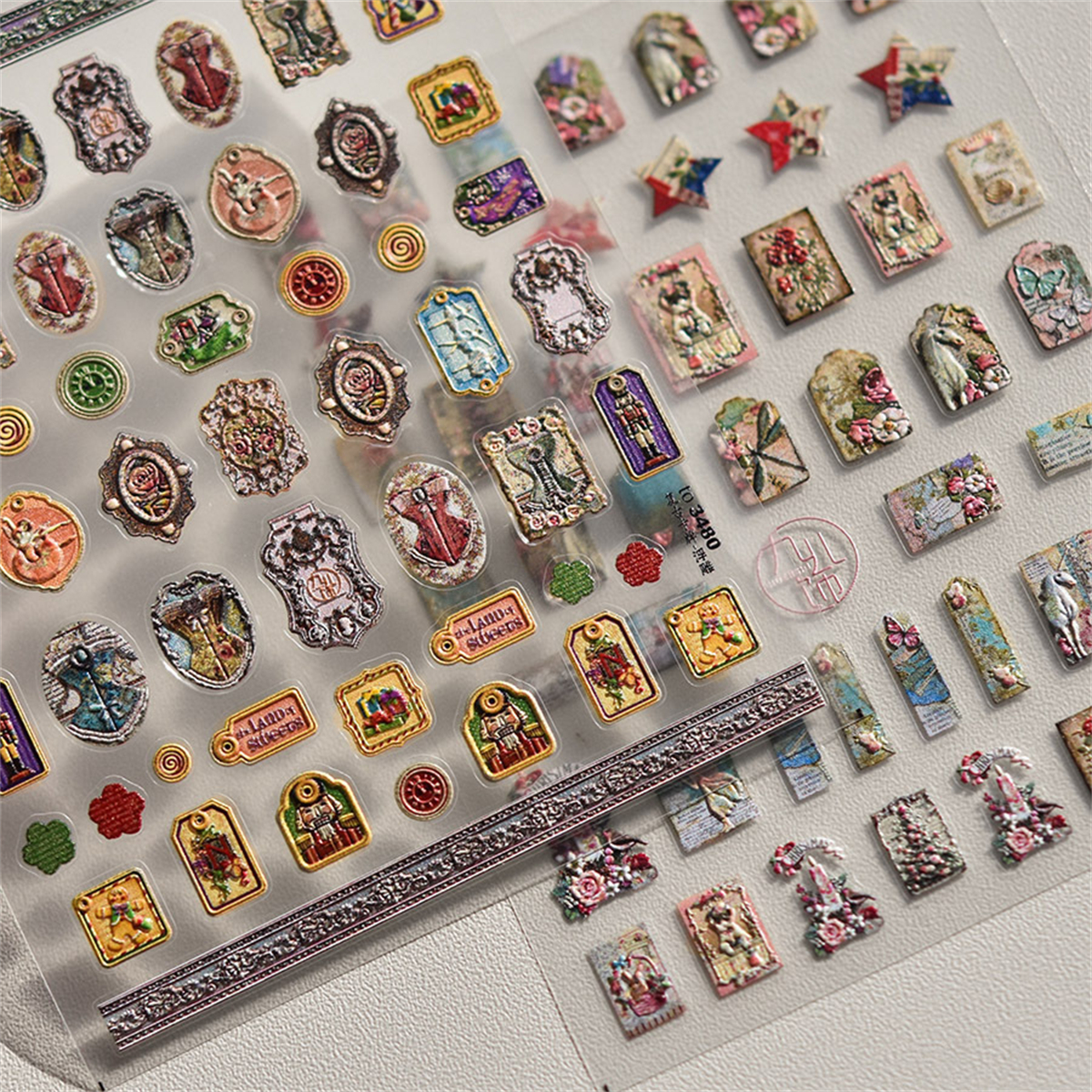1pcs 5D 2024New English Retro  - огляд і ціна Nail Art Zelda