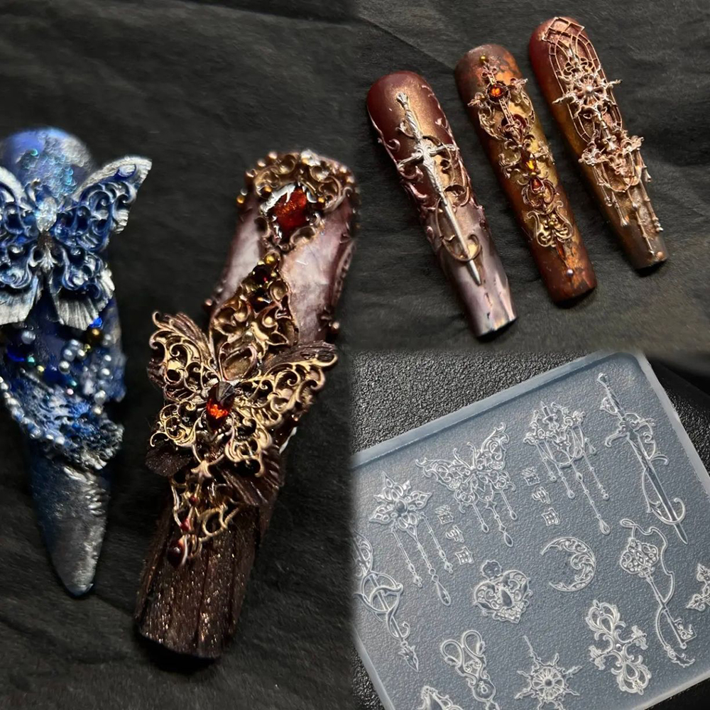 Arrow Silicone Mold Moon Resin - огляд і ціна Nail Art Maroon