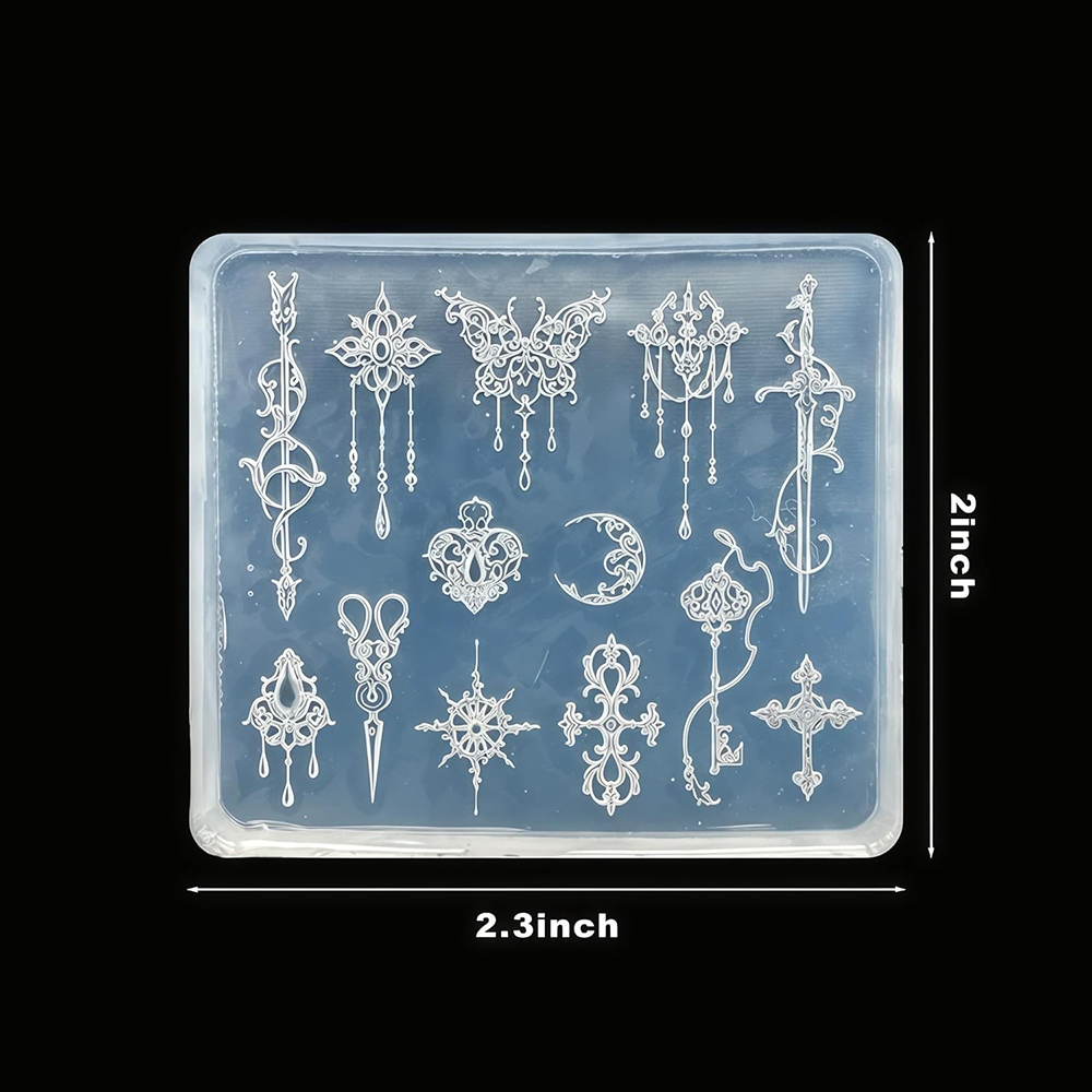 Arrow Silicone Mold Moon Resin - огляд і ціна Nail Art Maroon