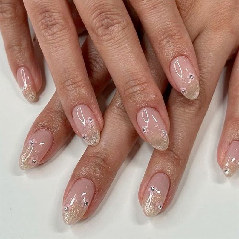 24Pcs Yellow Floral French Des - огляд і ціна Nail Art French Nails
