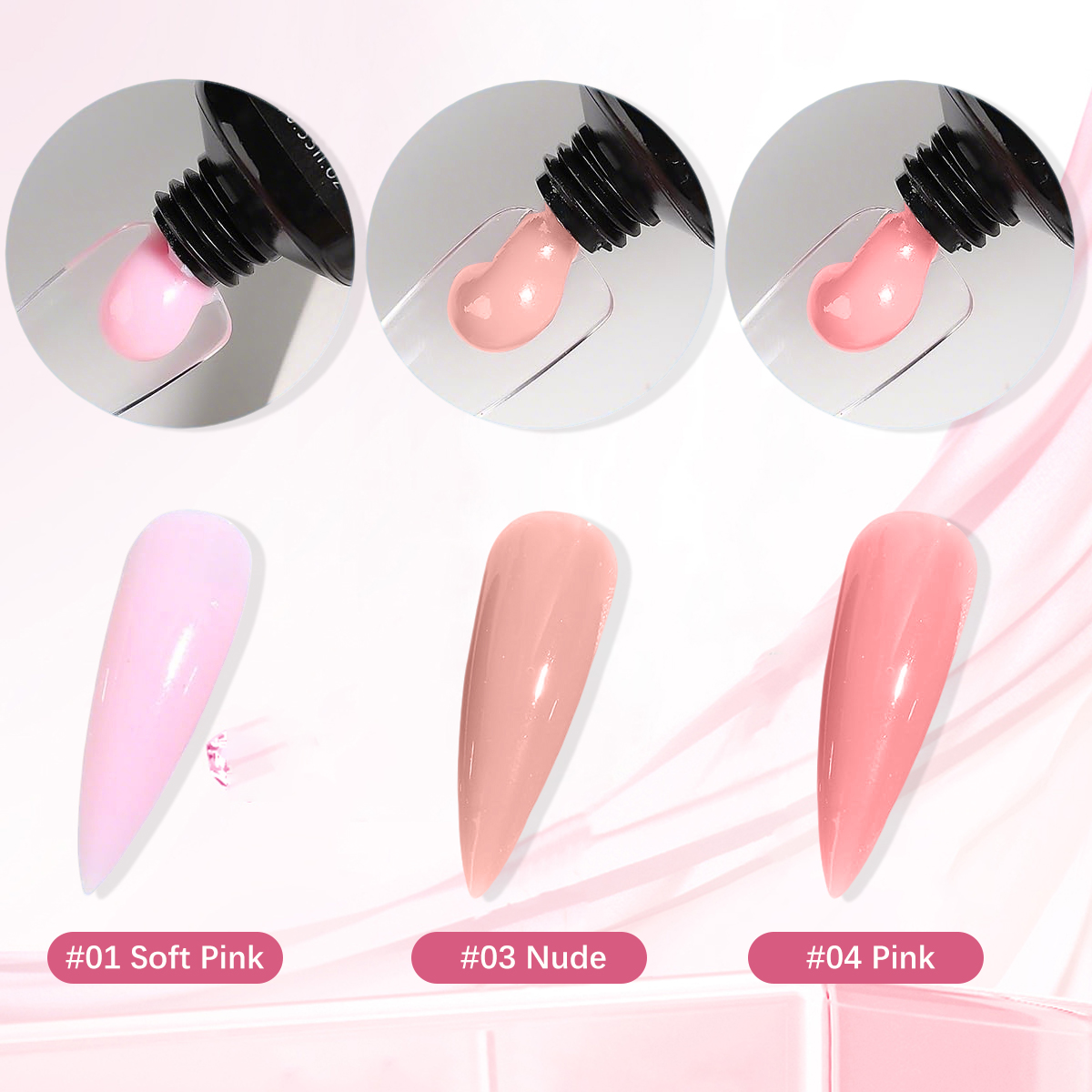 duolingdai 4 color poly Nail E - огляд і ціна Polygel Nail Kit