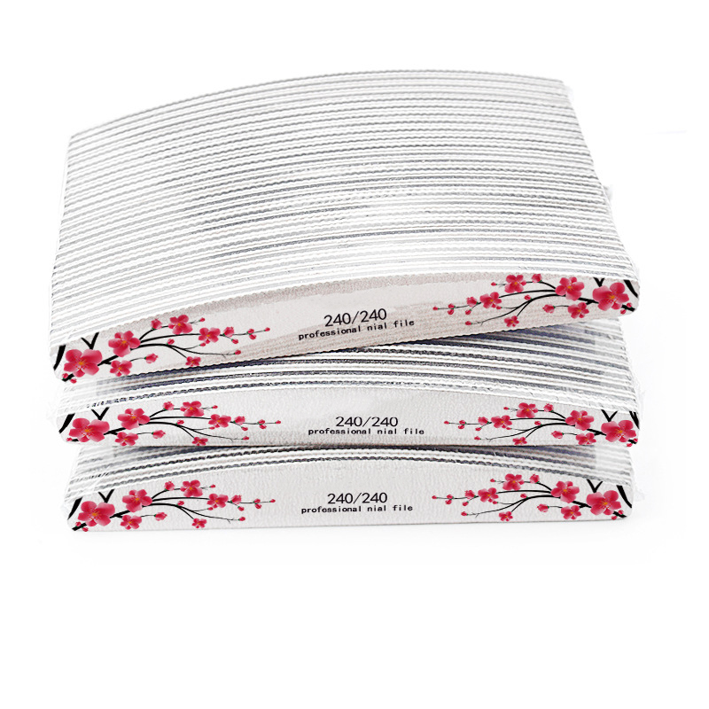50 Pcs 80-240 Grit Half Moon N - огляд і ціна Nail Art Maroon