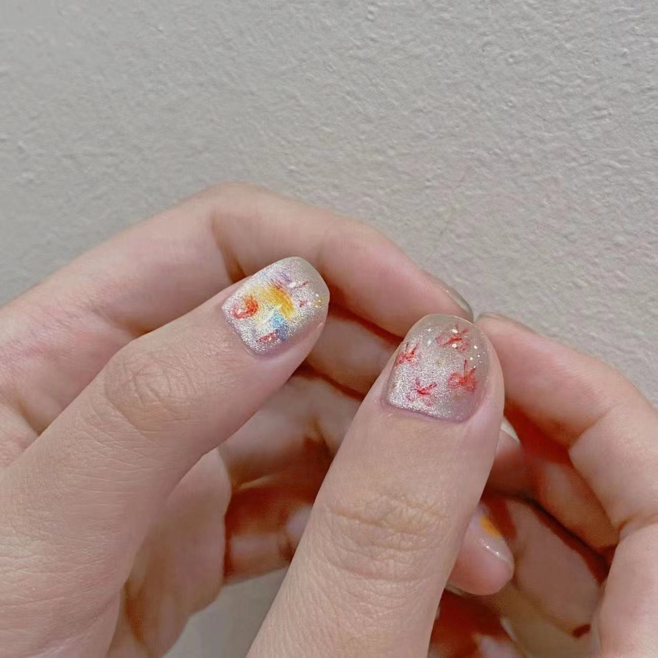 10PCS Painted Glass Beads Cat  - огляд і ціна Nail Art Press On
