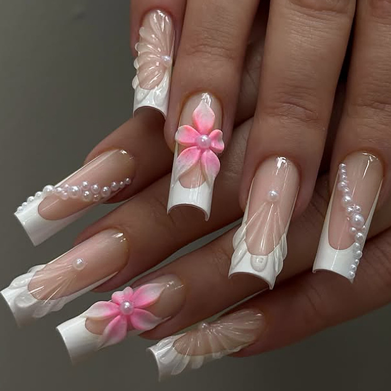 24Pcs Sweet Medium Square Fals - огляд і ціна Nail Art Press On