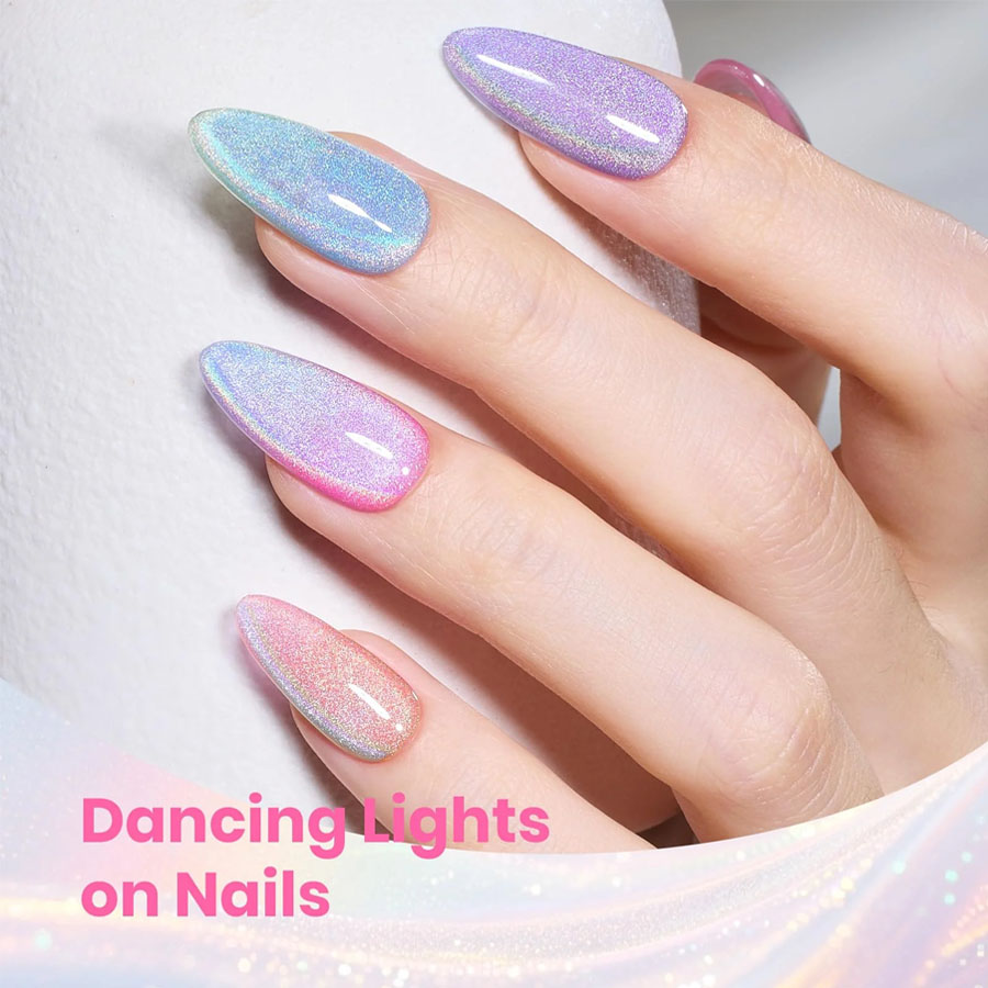 QAZIXU 1/6 Pcs Rainbow Cat Eye - огляд і ціна Nail Art Cat Eye Pink