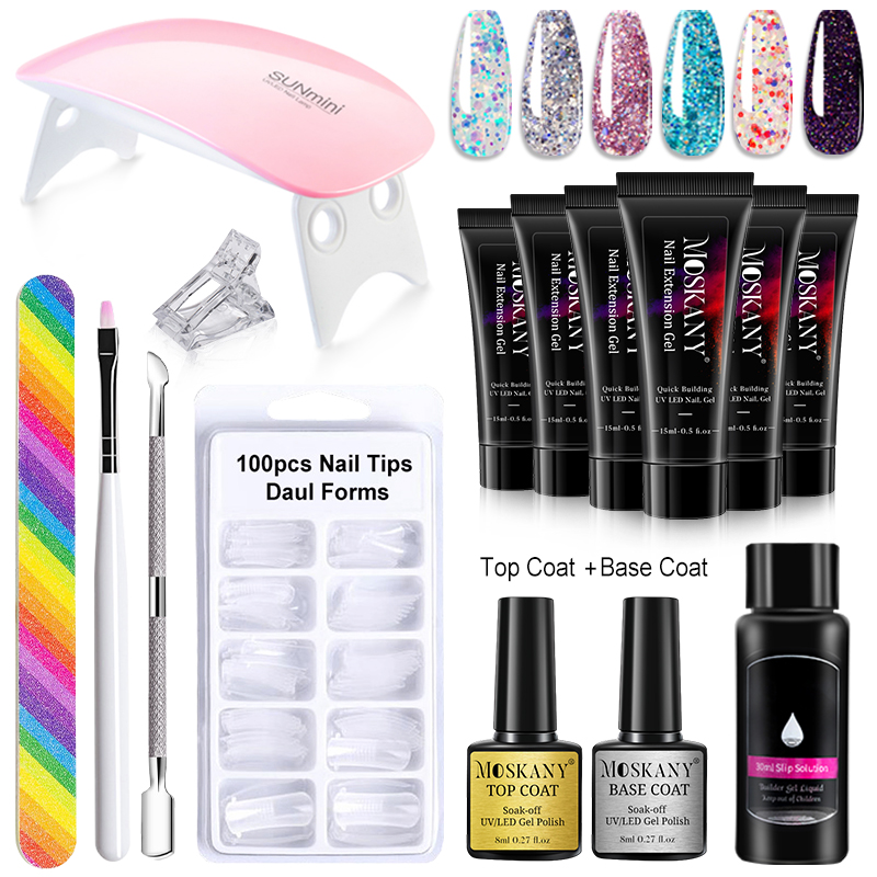 Poly Nail Gel Full Set With 6W - огляд і ціна Polygel Nail Kit