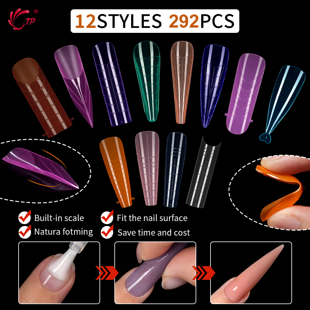 TP 292pcs/box Nail Dual Form S - огляд і ціна Polygel Nail Kit