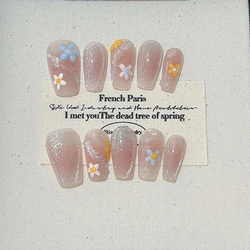 10pcs Cute Handmade Cat Eye Po - огляд і ціна Nail Art Cat Eye Pink