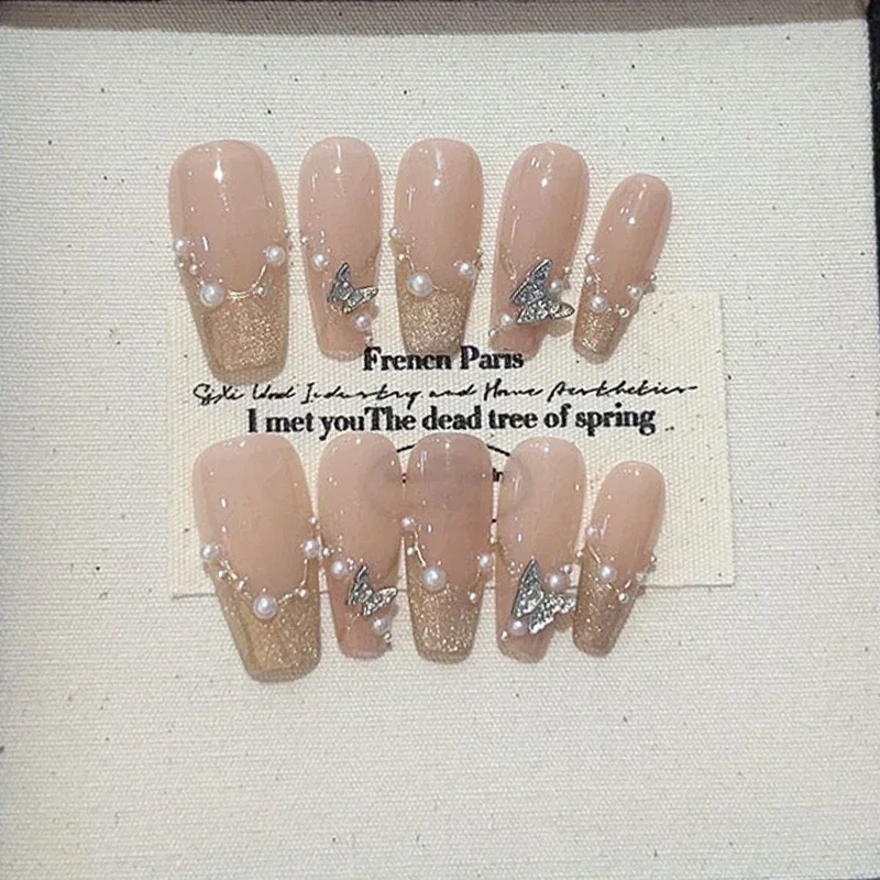 10pcs Cute Handmade Cat Eye Po - огляд і ціна Nail Art Cat Eye Pink