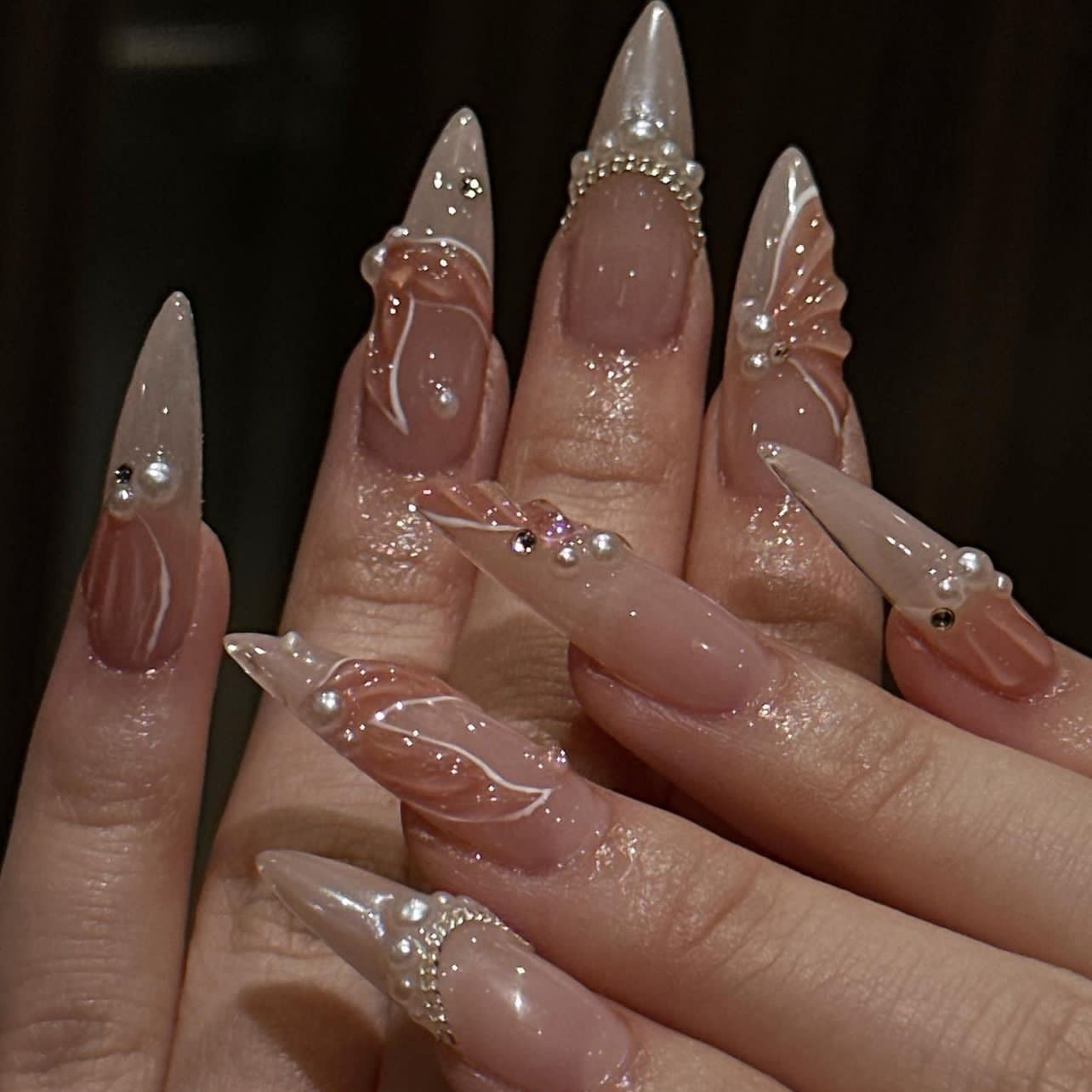 24pcs Fashion Rhinestone Press - огляд і ціна Nail Art French Nails