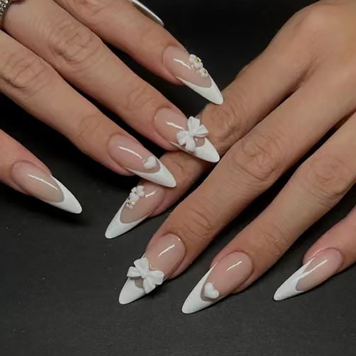24pcs Fashion Rhinestone Press - огляд і ціна Nail Art French Nails