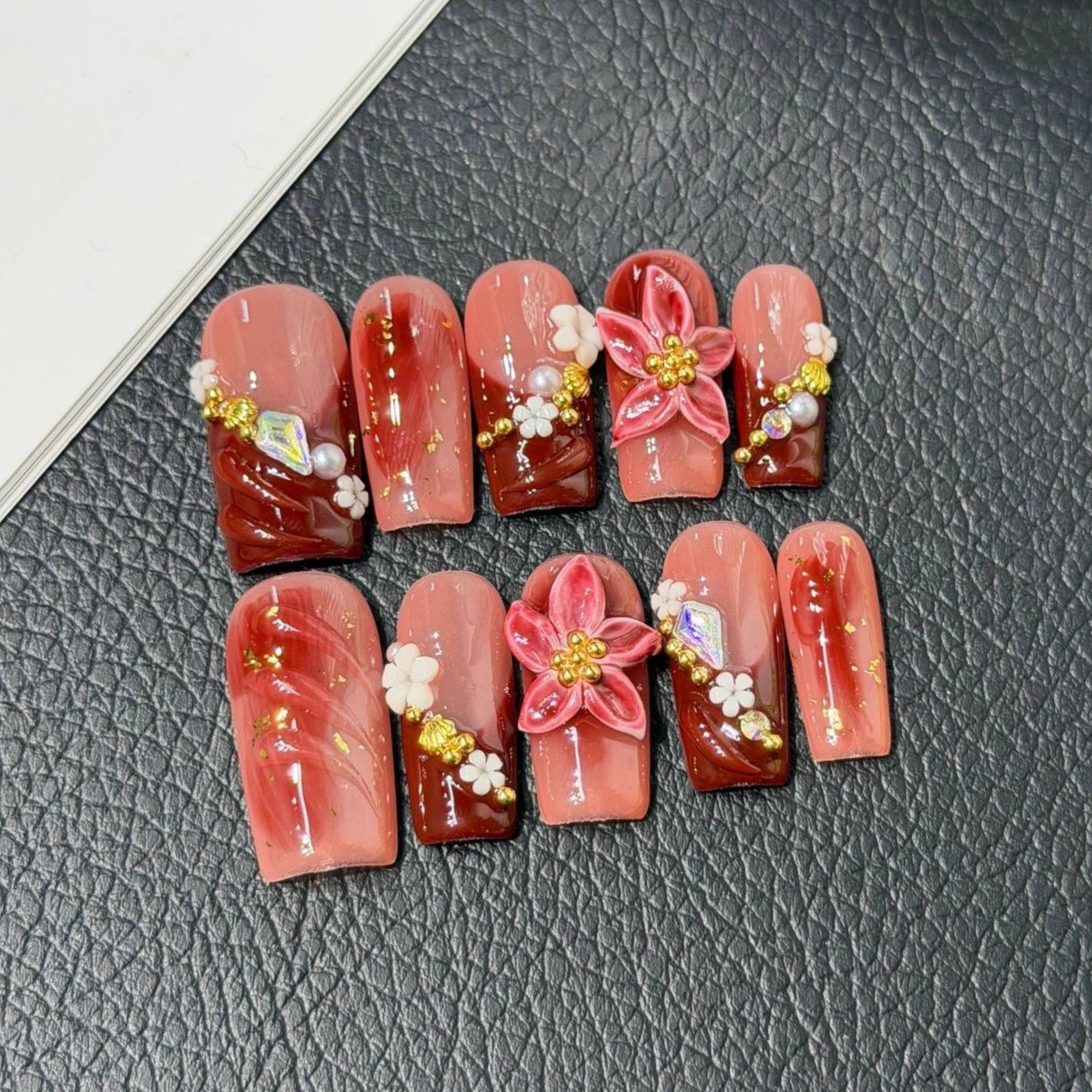 10Pcs French Ballet Handmade R - огляд і ціна Nail Art French Nails