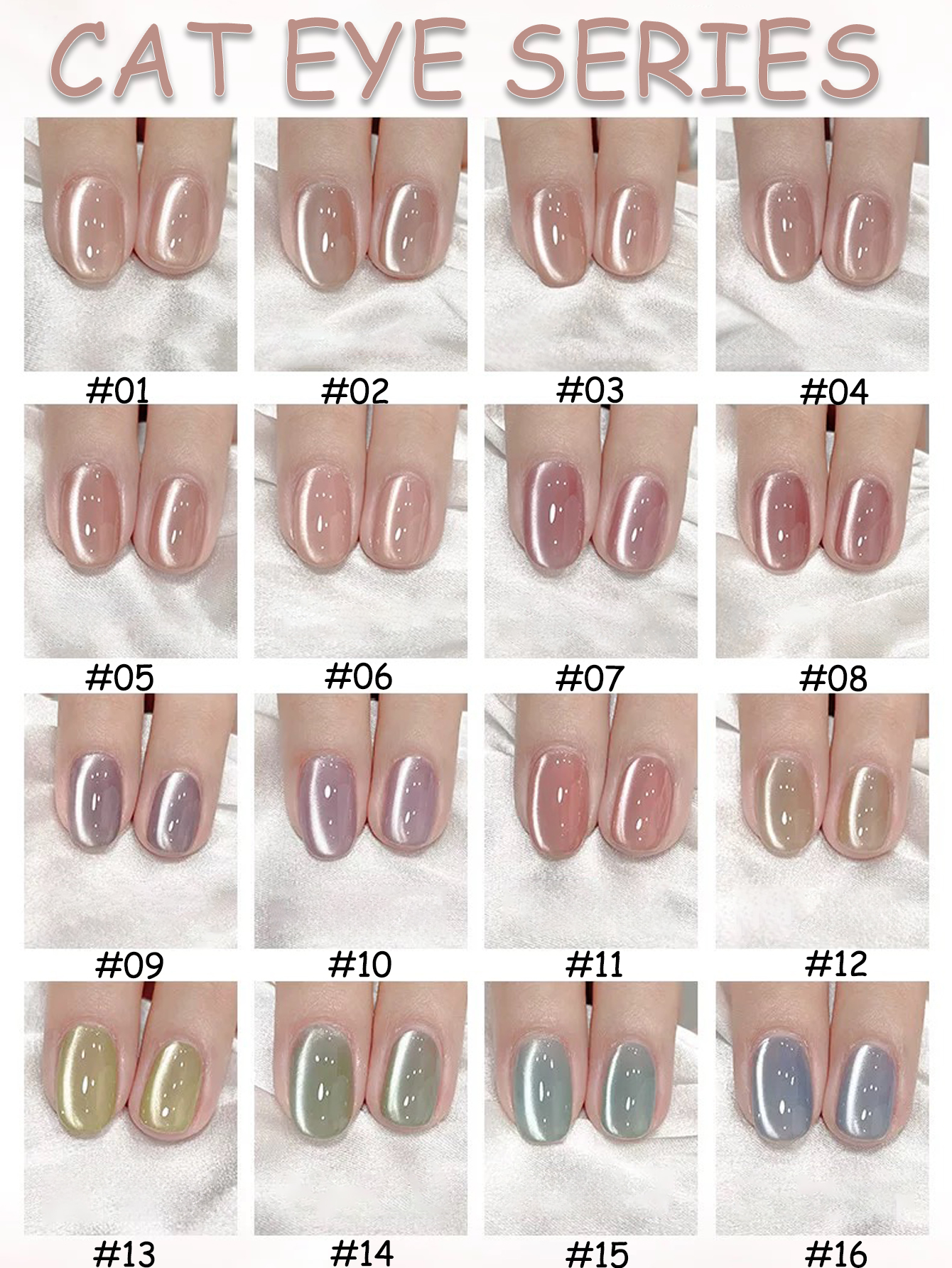 1-24pcs WS Spring Summer Ice T - огляд і ціна Nail Art Cat Eye Pink