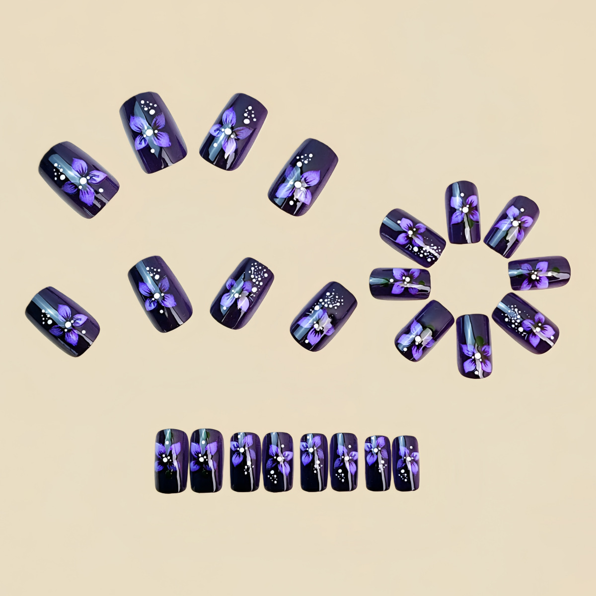 Medium square fake nails for w - огляд і ціна Nail Art French Nails