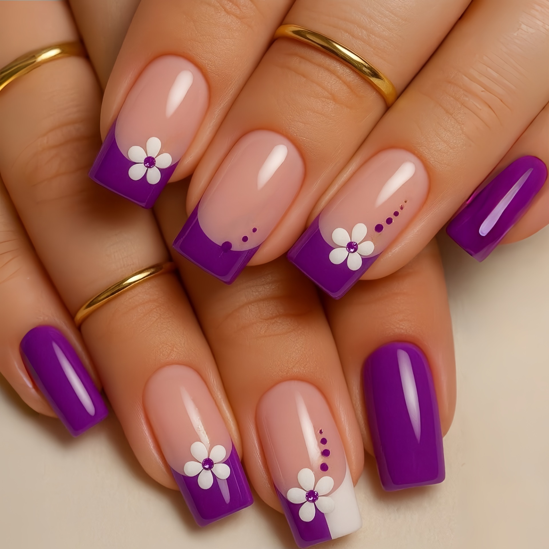 Medium square fake nails for w - огляд і ціна Nail Art French Nails