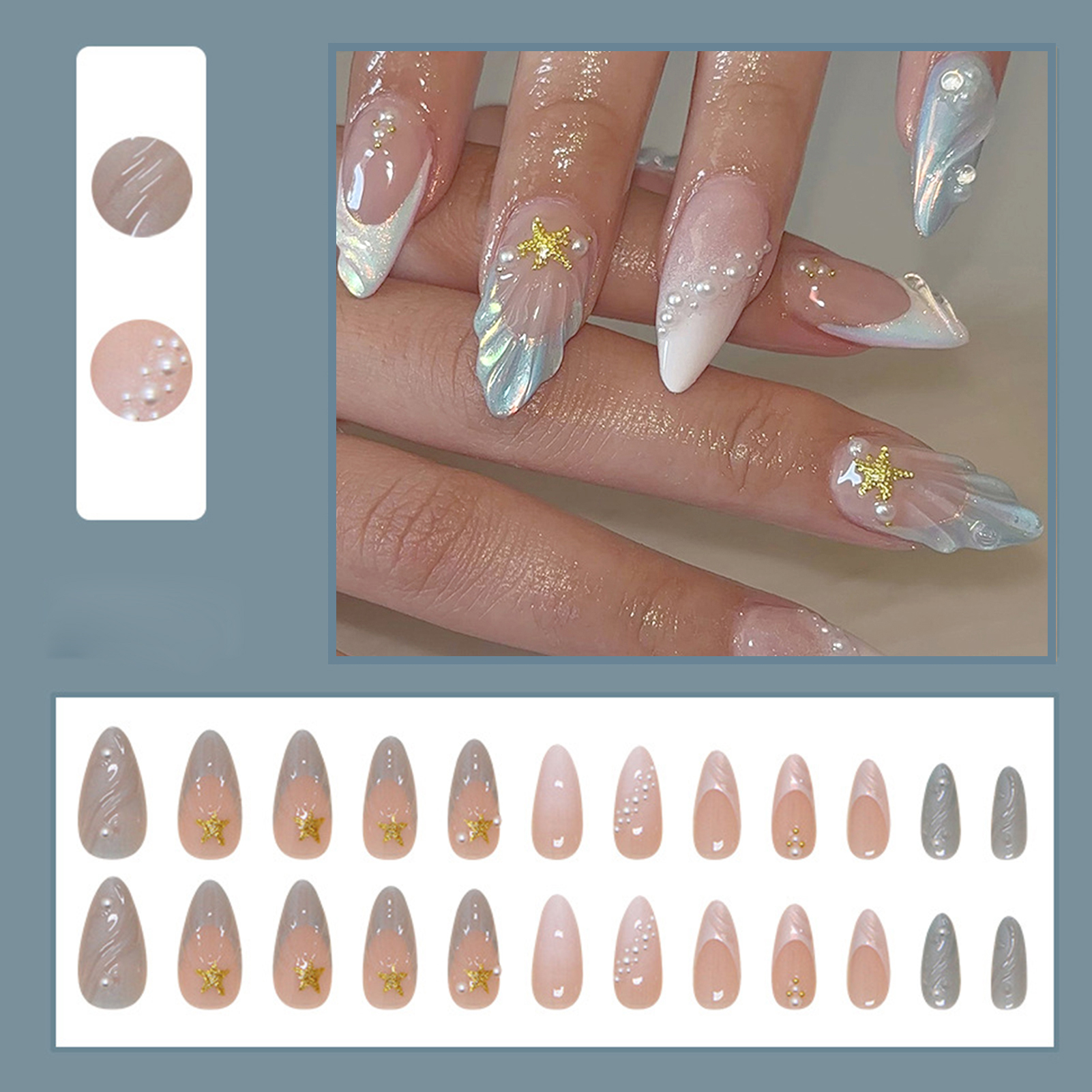 24PCS Long Press On NailsStile - огляд і ціна Nail Art Maroon