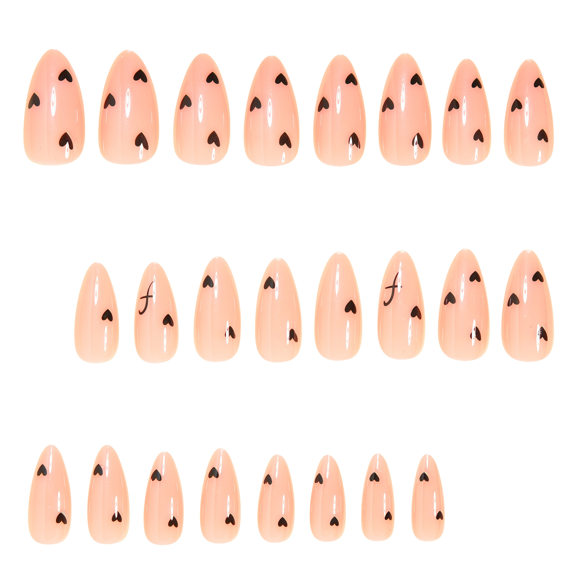 Medium almond fake nails in Be - огляд і ціна Nail Art Red
