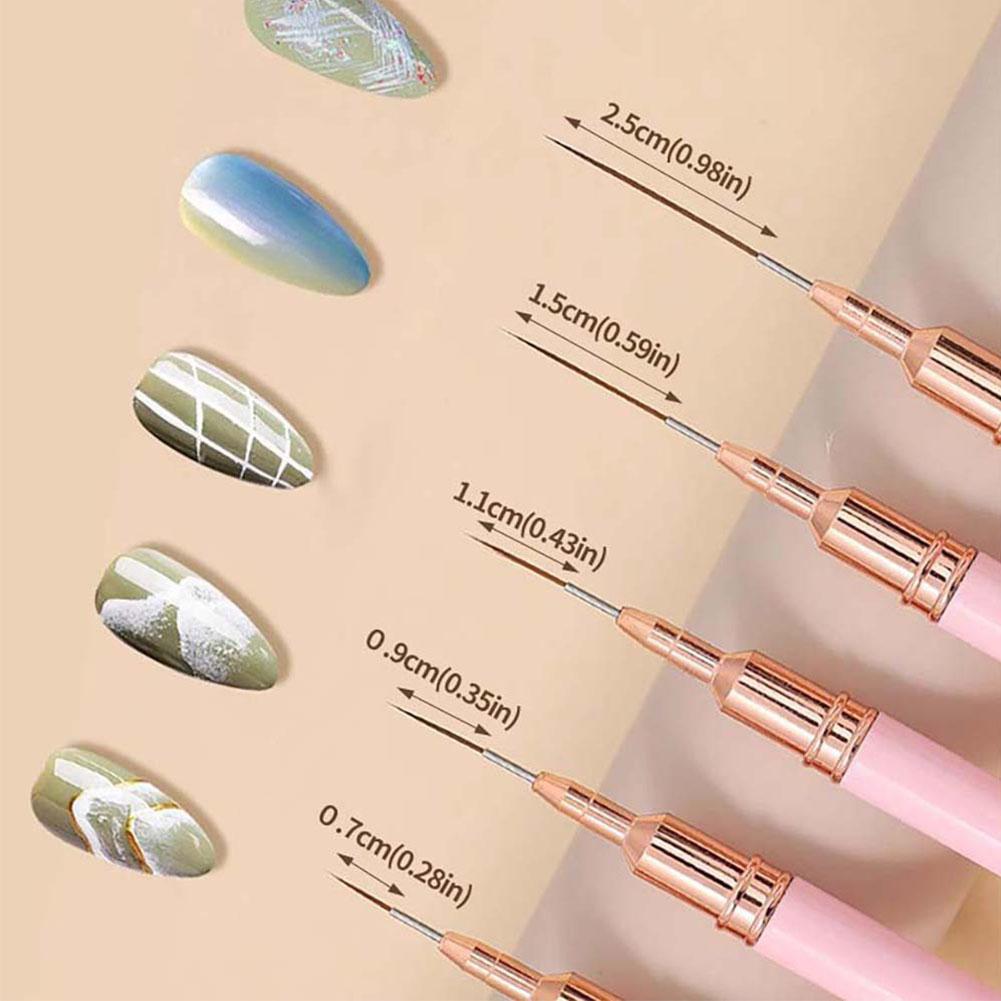 5pcs Nail Art Liner Brush Set  - огляд і ціна Nail Art Rame