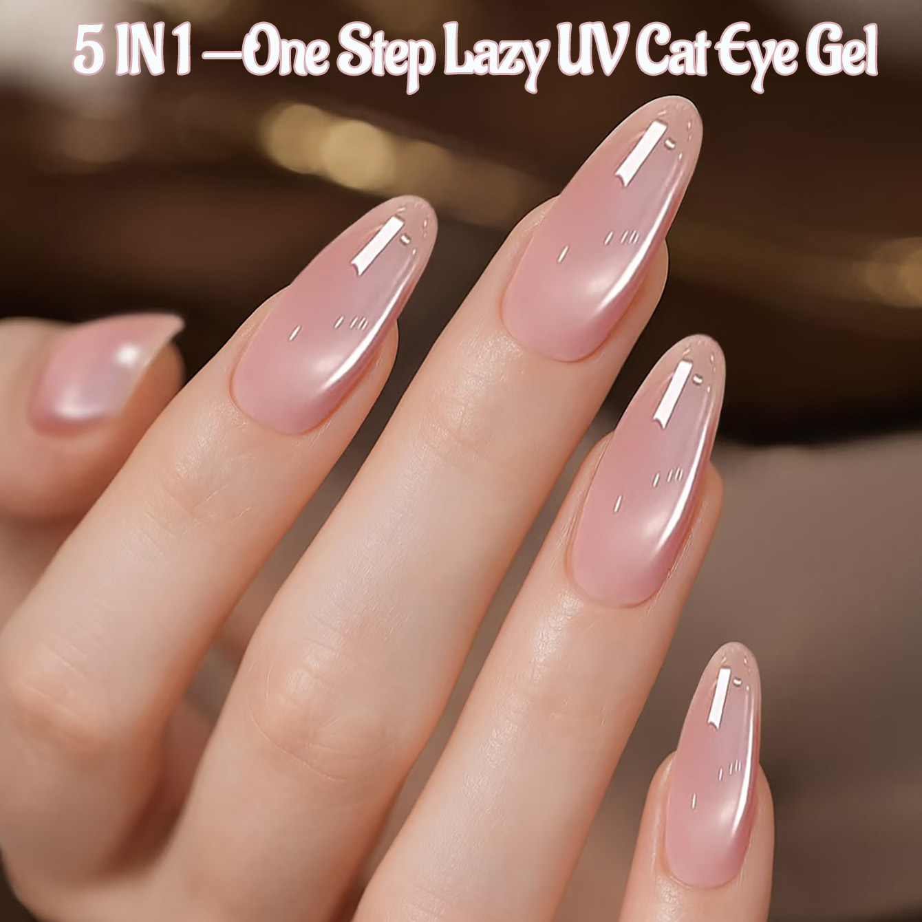 1pcs PSK Ice Transparent Pink  - огляд і ціна Nail Art Cat Eye Pink
