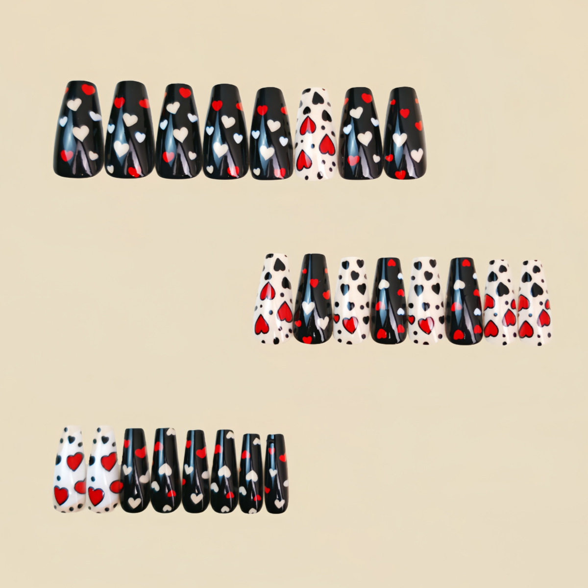Medium long fake nails for wom - огляд і ціна Nail Art Red