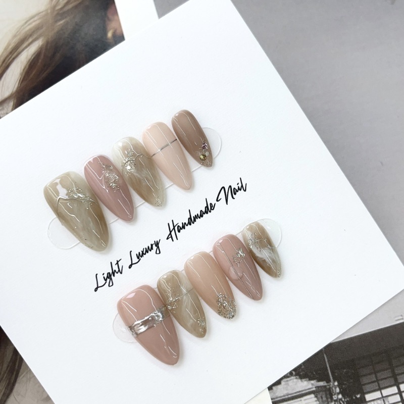 Handmade Simple Fake Press on  - огляд і ціна Nail Art Press On