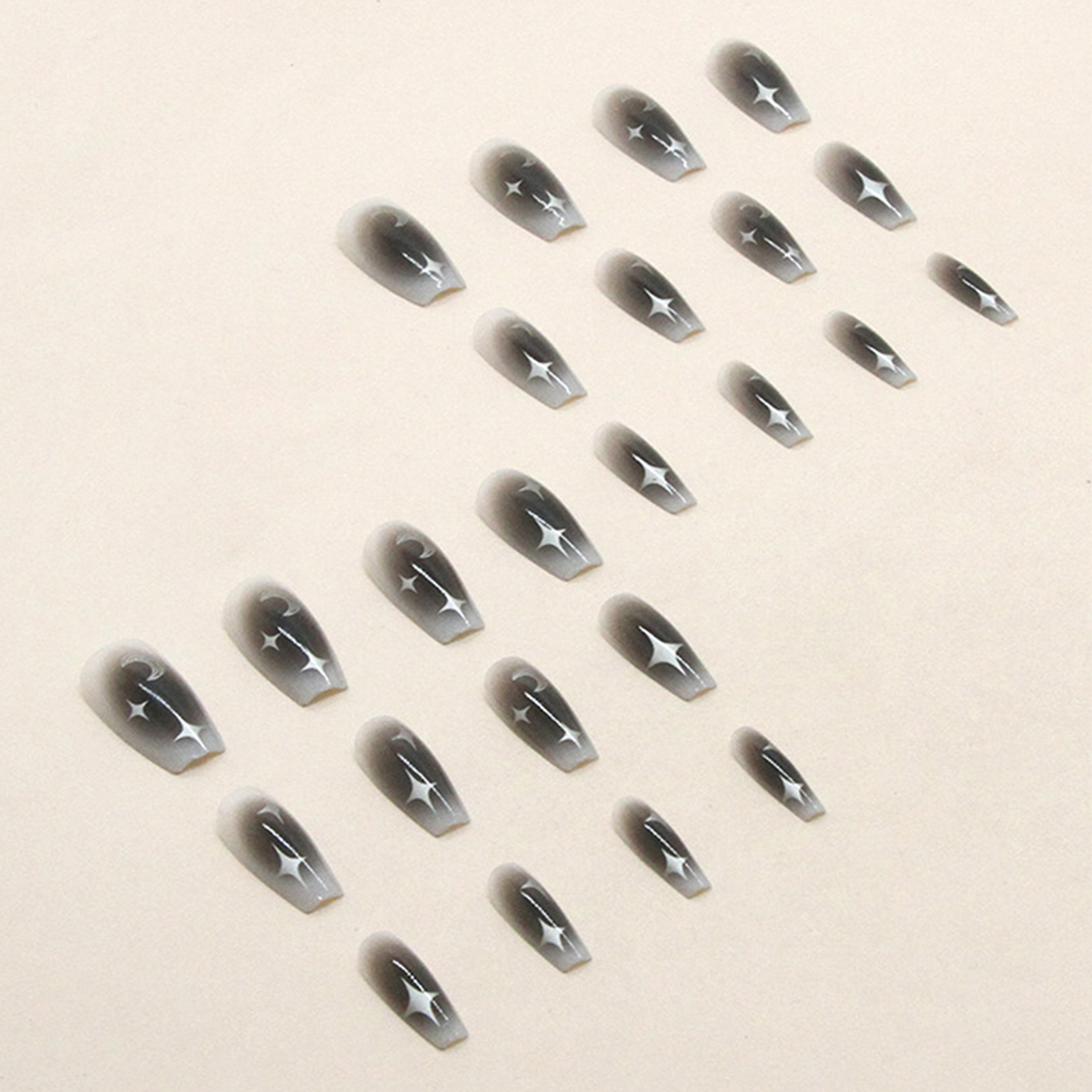 24pcs Y2k Star Press On Nails  - огляд і ціна Nail Art Maroon