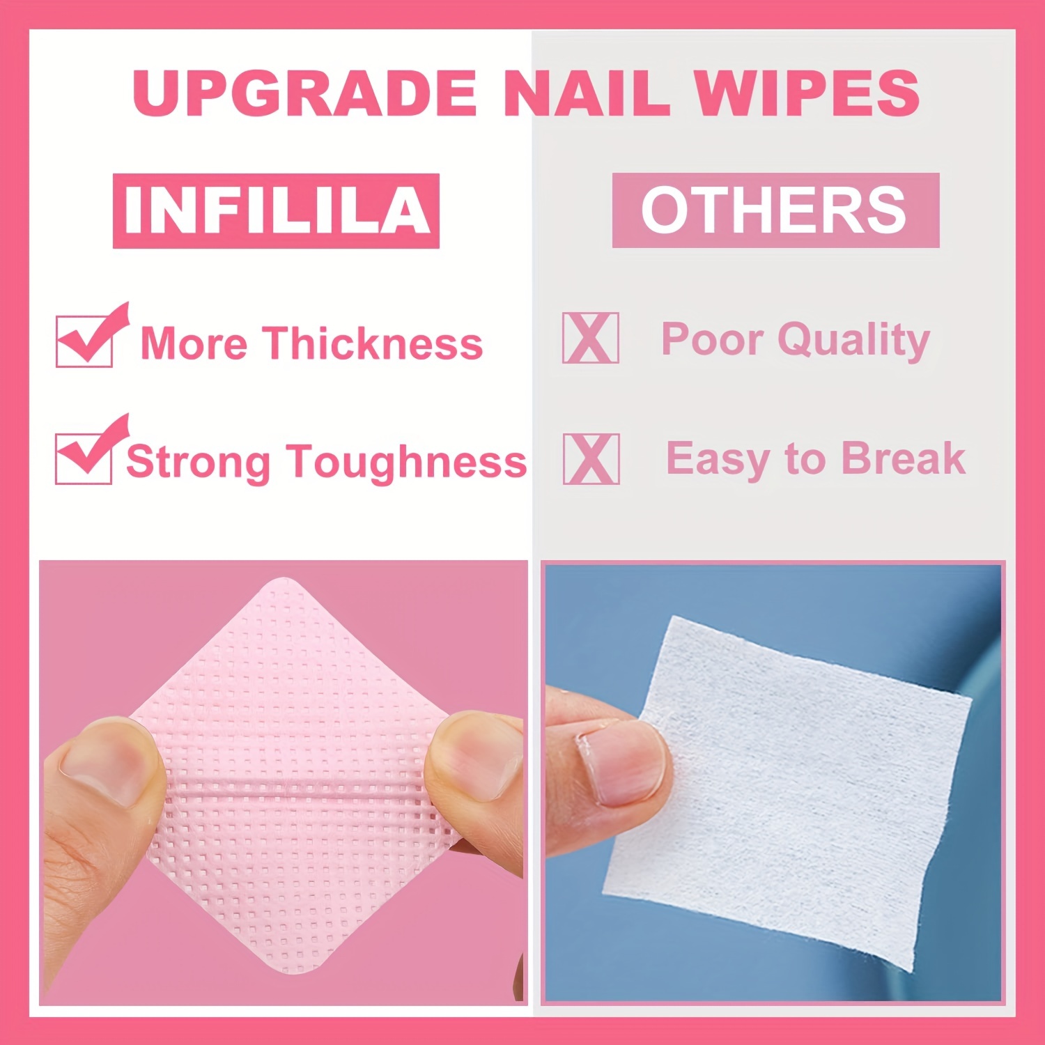 20/600pcs Lint-Free Nail Wipes - огляд і ціна Nail Art Remover