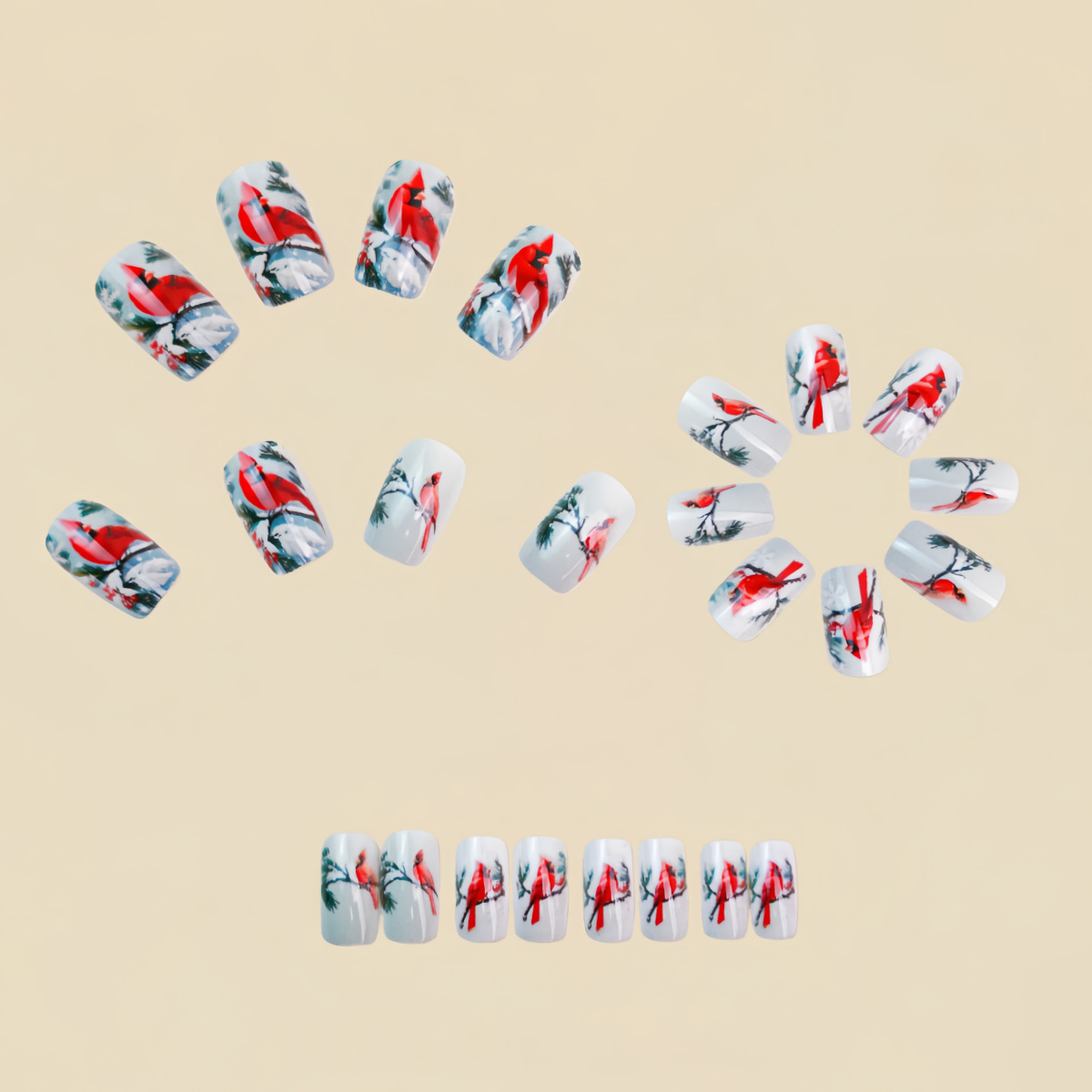 Medium fake nails for women gi - огляд і ціна Nail Art Red