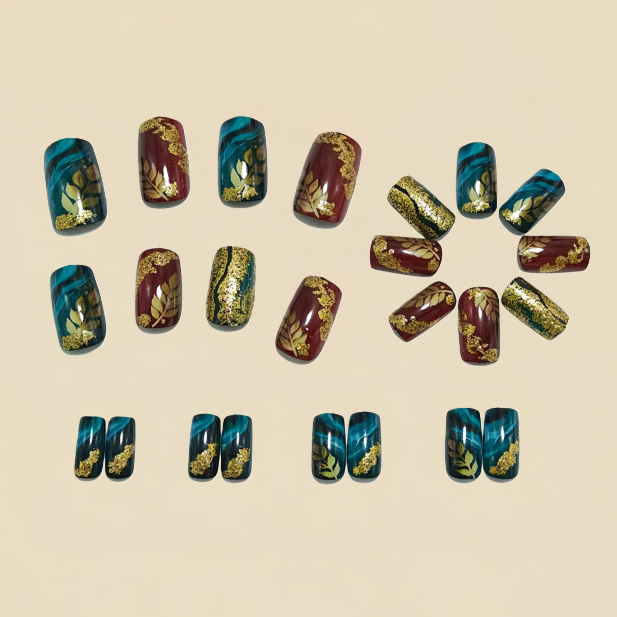 Medium fake nails for women gi - огляд і ціна Nail Art Red