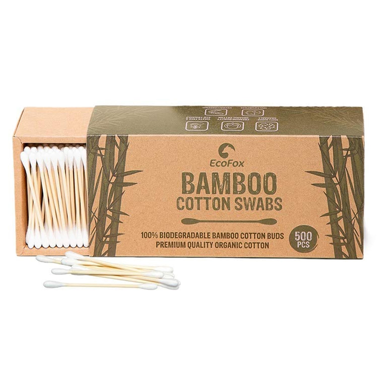 Bamboo Cotton Swabs 500 Count  - огляд і ціна Nail Art Xxl