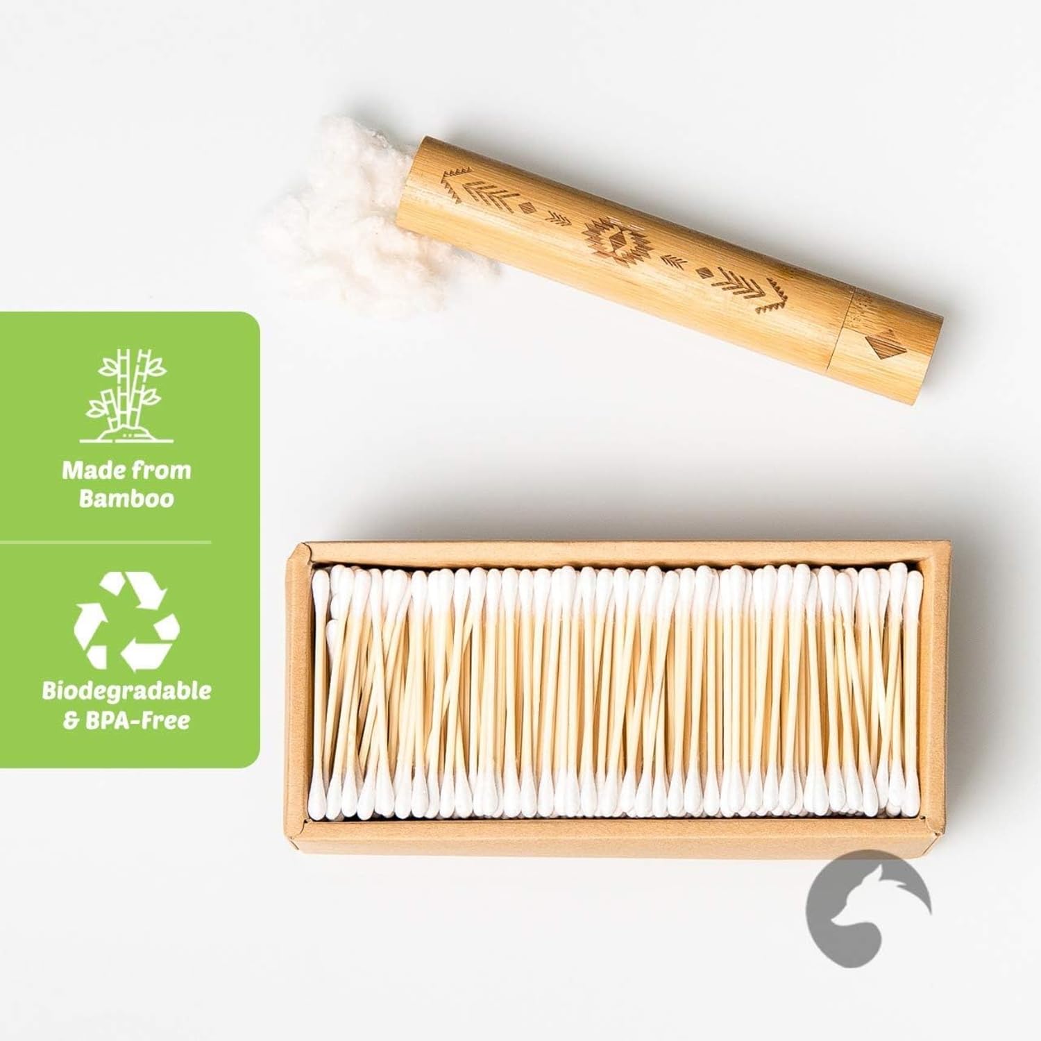 Bamboo Cotton Swabs 500 Count  - огляд і ціна Nail Art Xxl