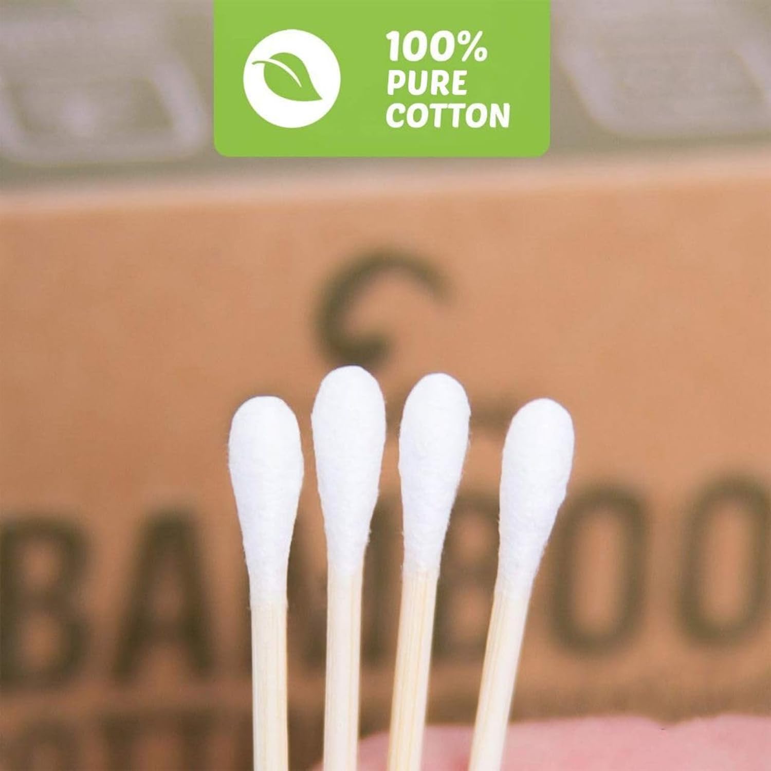 Bamboo Cotton Swabs 500 Count  - огляд і ціна Nail Art Xxl