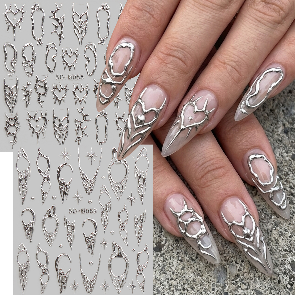 2pcs Vintage Thorns Y2K Nail A - огляд і ціна Nail Art Maroon