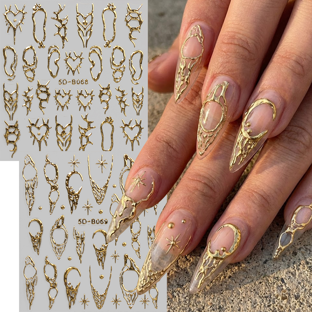 2pcs Vintage Thorns Y2K Nail A - огляд і ціна Nail Art Maroon