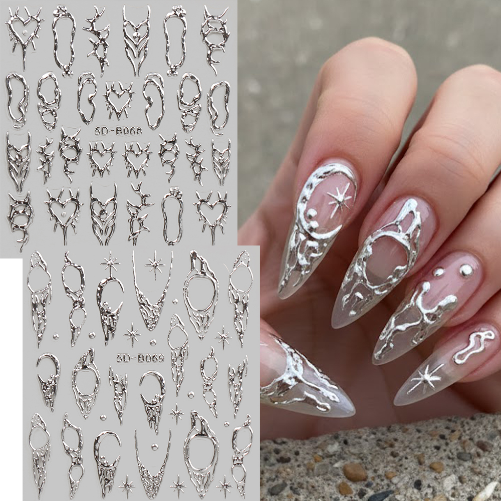 2pcs Vintage Thorns Y2K Nail A - огляд і ціна Nail Art Maroon